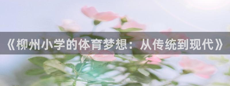 米兰体育登录：《柳州小学的体育梦想：从传统到现代》